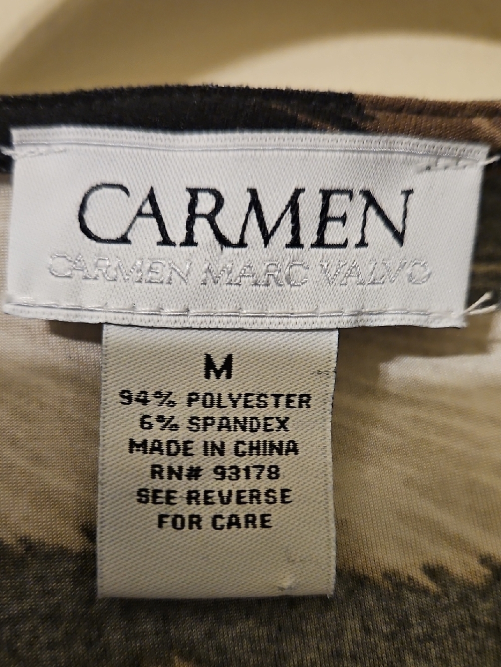 Carmen Marc Valvo Black & Brown Animal Print Open-Front Cardigan - Picture 3 of 5